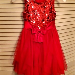 Red Sequin Dress